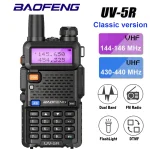 Baofeng UV-5R 5W dubbelbands walkie talkie tvåvägsradio svart
