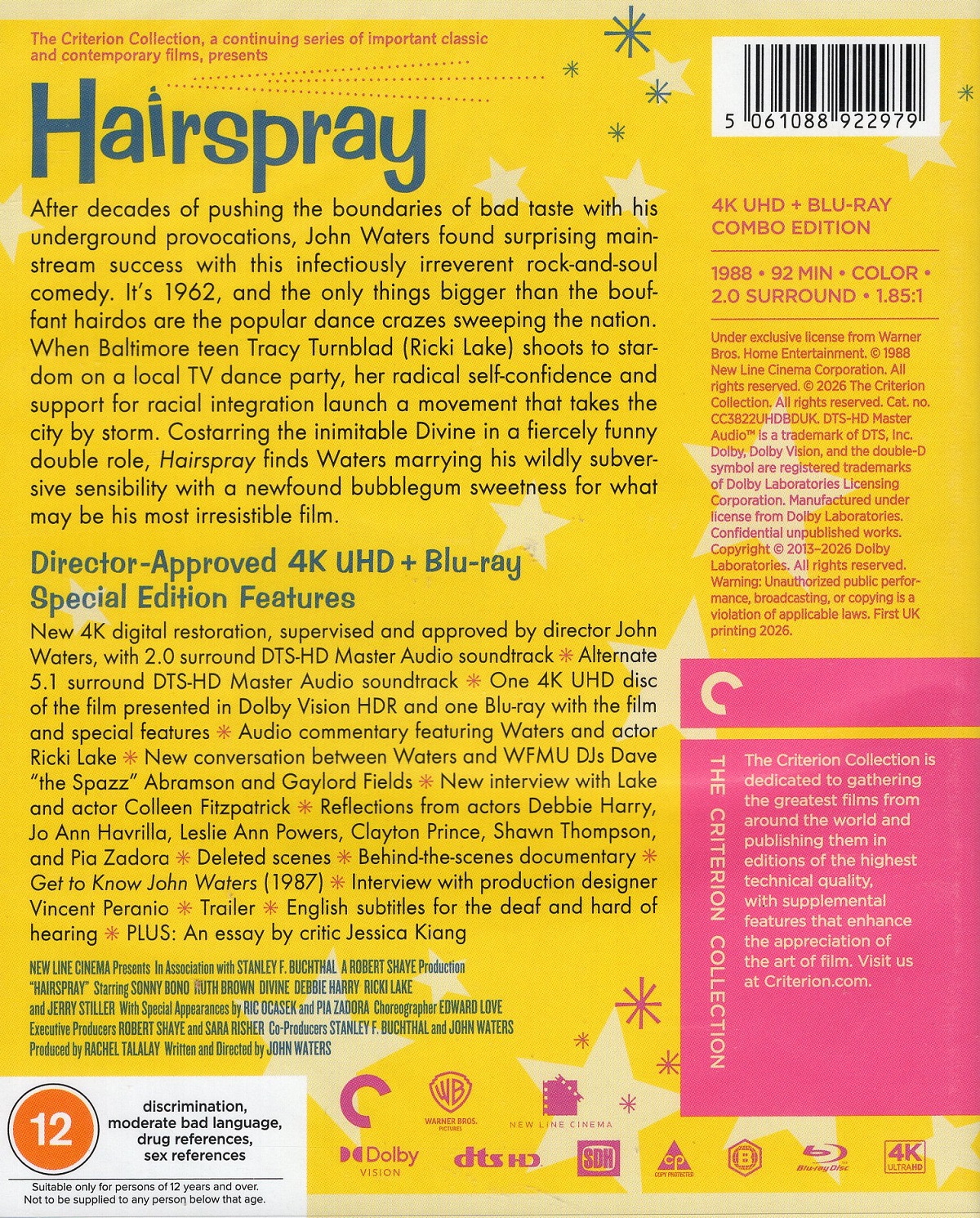Hairspray (1988) (Criterion Collection) (ej svensk text) (4K Ultra HD + Blu-ray) - 2