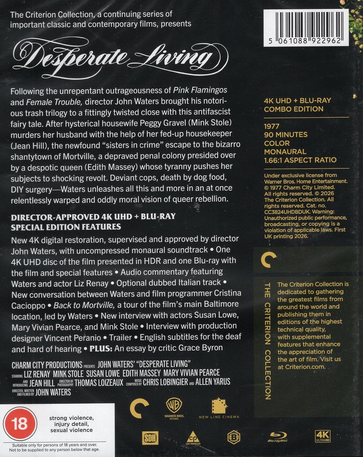 Desperate Living (Criterion Collection) (ej svensk text) (4K Ultra HD + Blu-ray) - 2