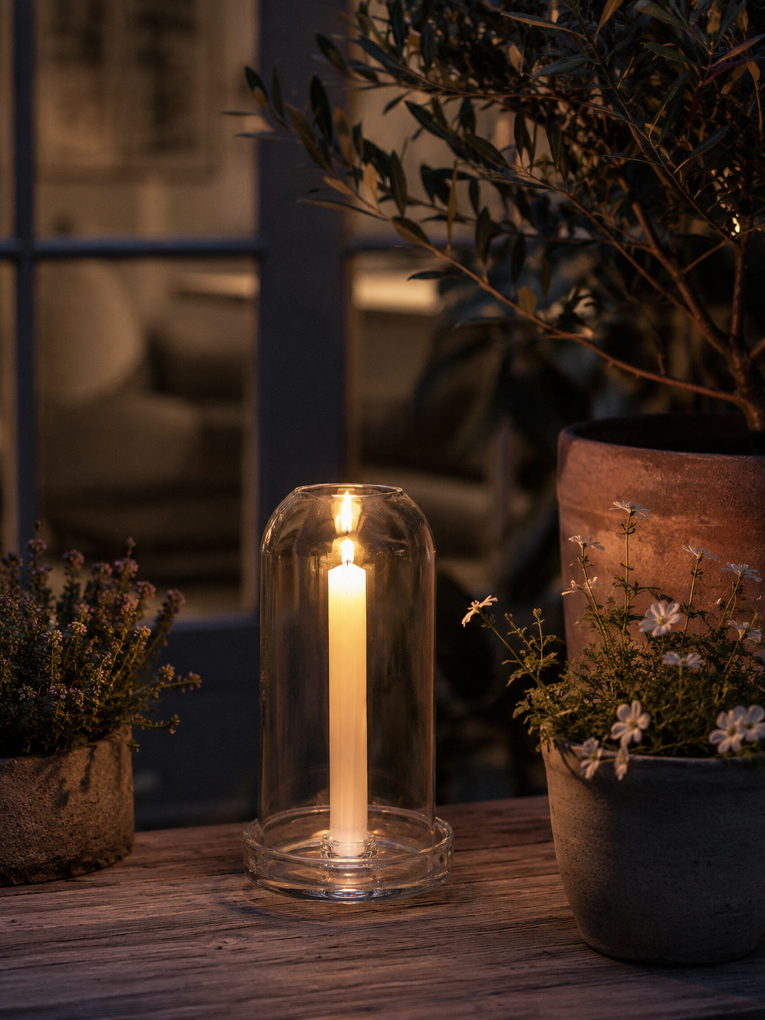 Storm glass - Glass dome - Lantern - 24x12,8 cm