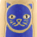 Fifalla Luna Langelund (1980s) Blue Cat Candleholder 14 cm
