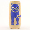 Fifalla Luna Langelund (1980s) Blue Cat Candleholder 14 cm