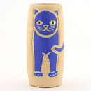 Fifalla Luna Langelund (1980s) Blue Cat Candleholder 14 cm