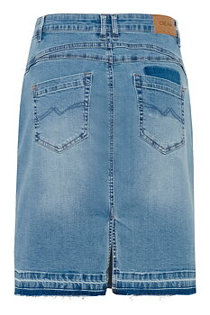 CRPATCH DENIM SKIRT - LIGHT  BLUE DENIM - CREAM