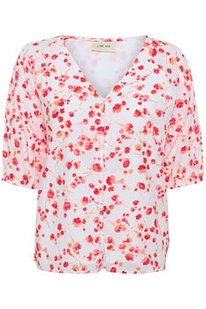 CRGISELLE SHIRT - PINK RED FLOWER - CREAM