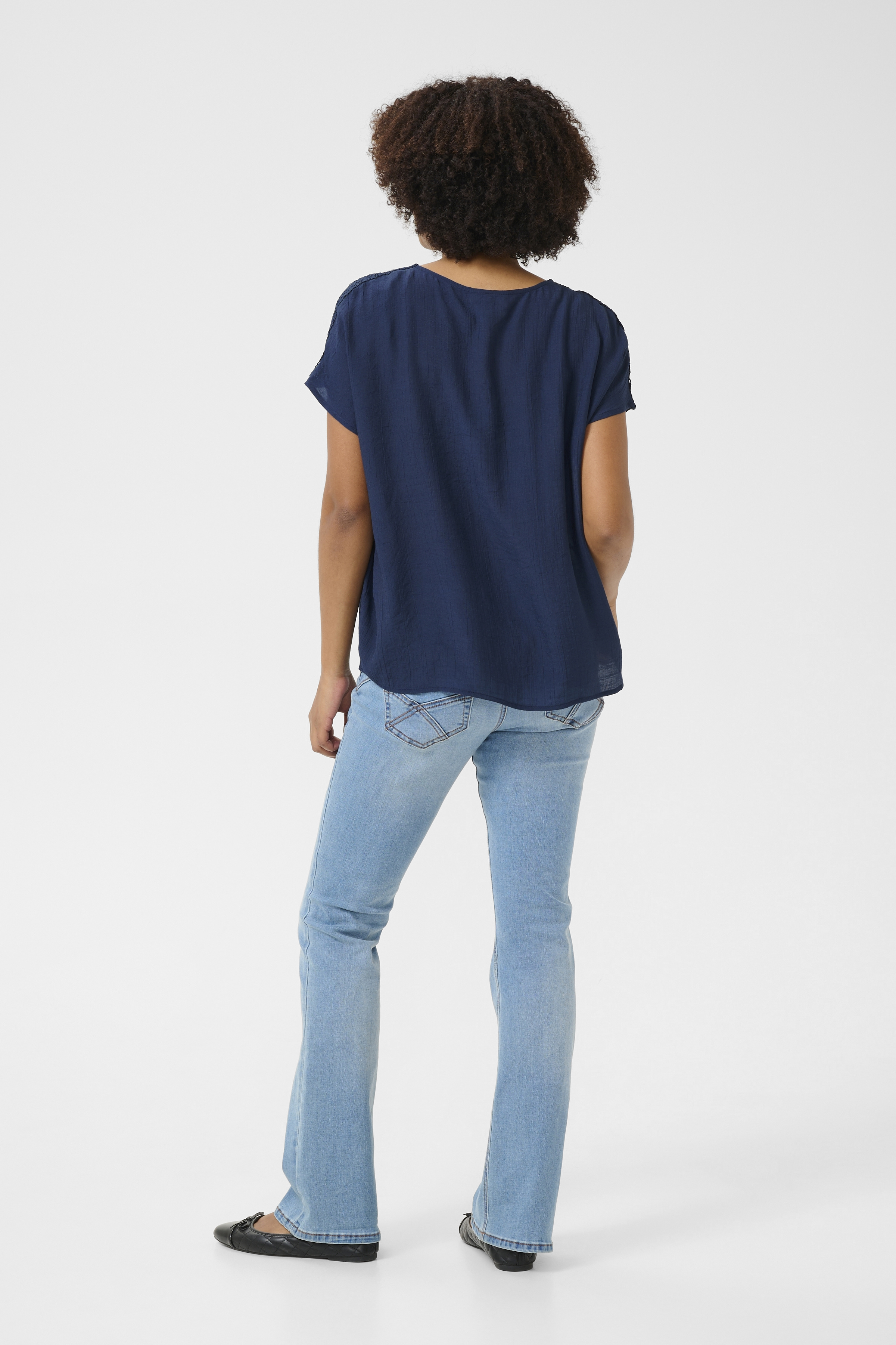 CRHENJA BLOUSE - NAVY BLAZER - CREAM - 4