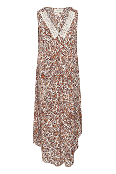 CRTIAH DRESS - ORANGE SARAZA - CREAM