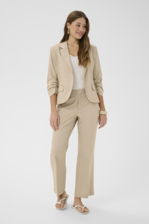CRGIA 7/8 FLARED PANT - FEATHER GRAY - CREAM - 5