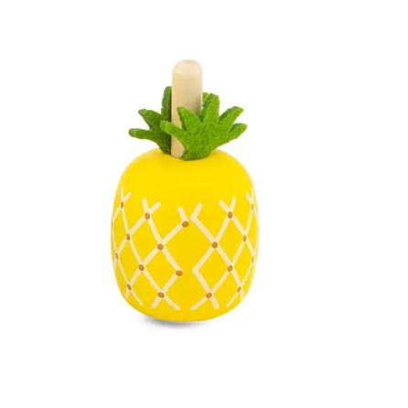 Ulysse Couleurs d'Enfance Spinning Top  i trä Ananas -  hållbar träleksak som utvecklar finmotoriken