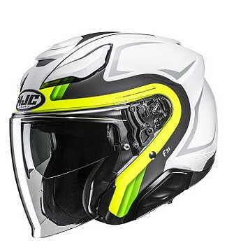 HJC Hjälm F31 Bask Fluo Gul/Vit MC3HSF  630-26049-2 /-3