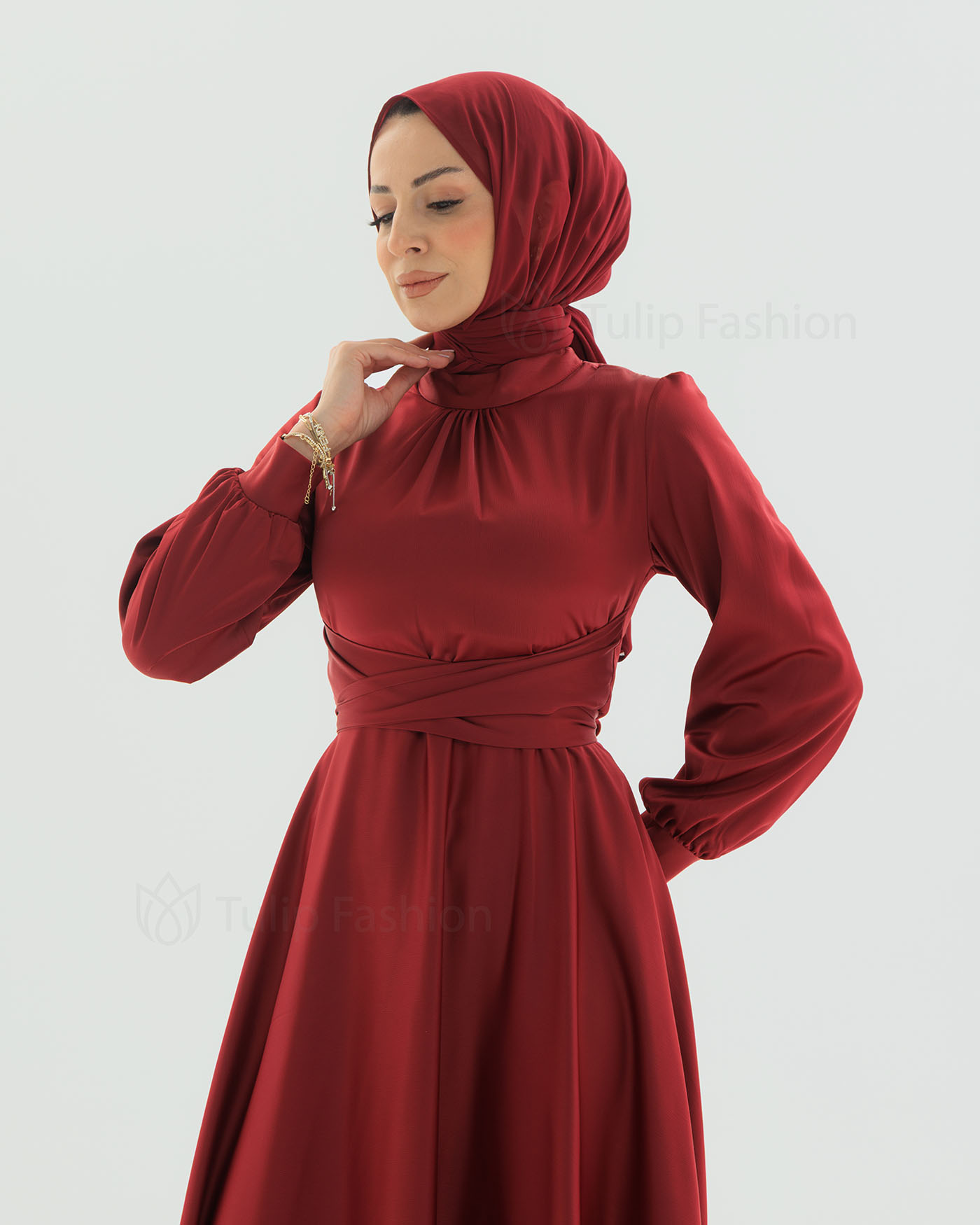 Party dress - Maroon - 7