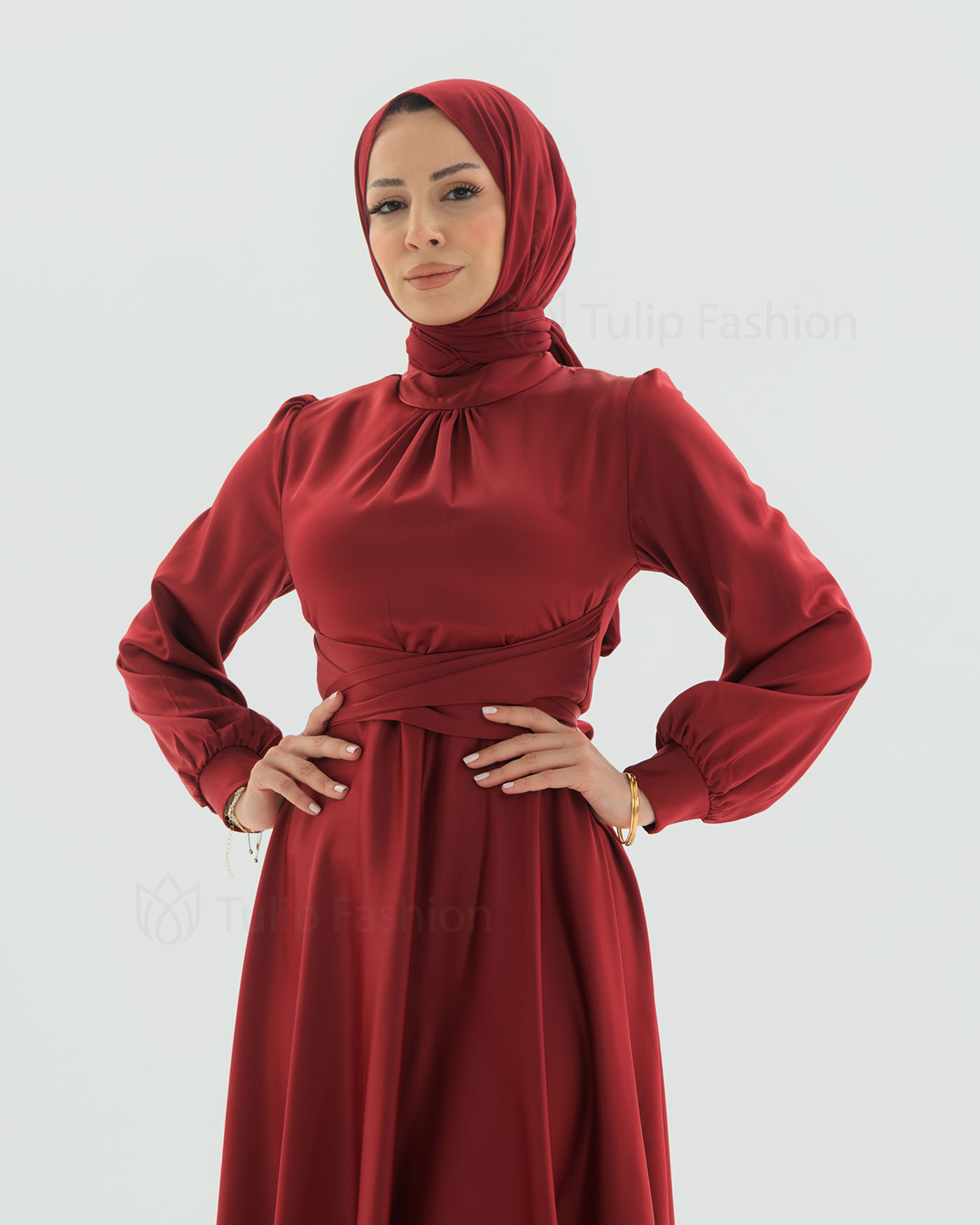 Party dress - Maroon - 5