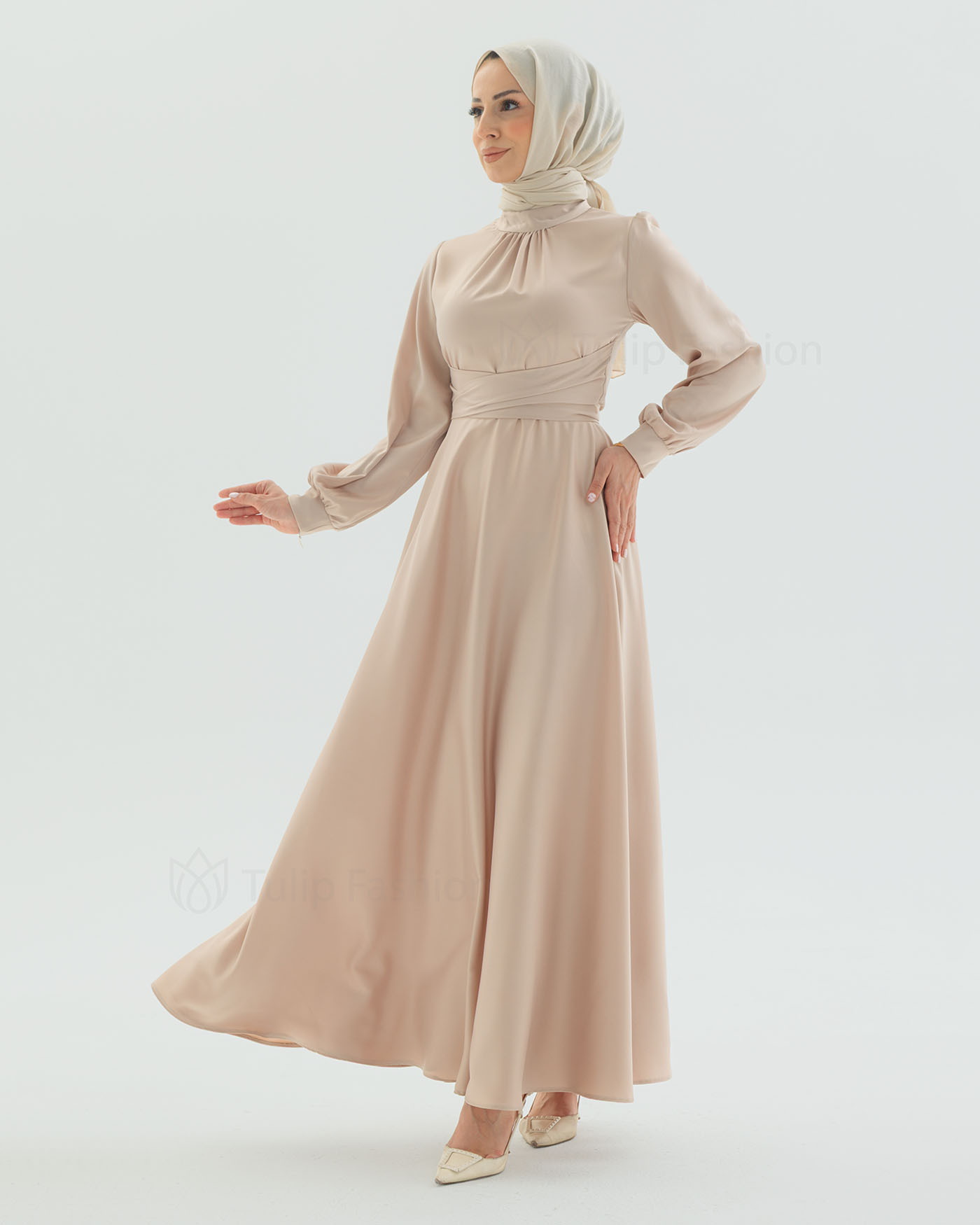 Party dress - Light Beige - 3
