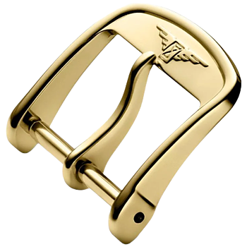 Longines svart alligatorband  PVD guld C-spänne