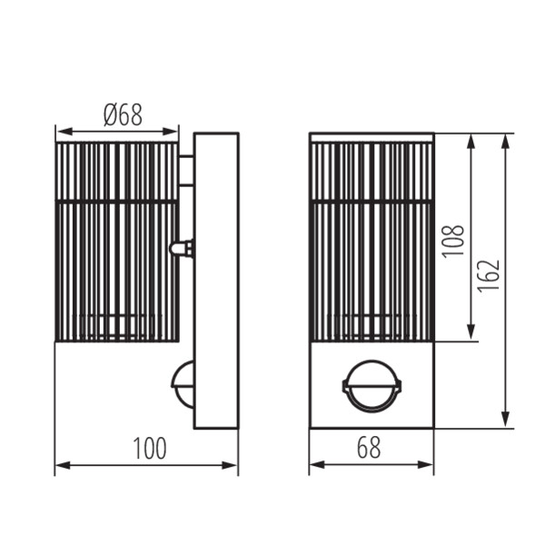 KANLUX  Fasadarmatur RADILO Nerljus GU10 Sensor - 2
