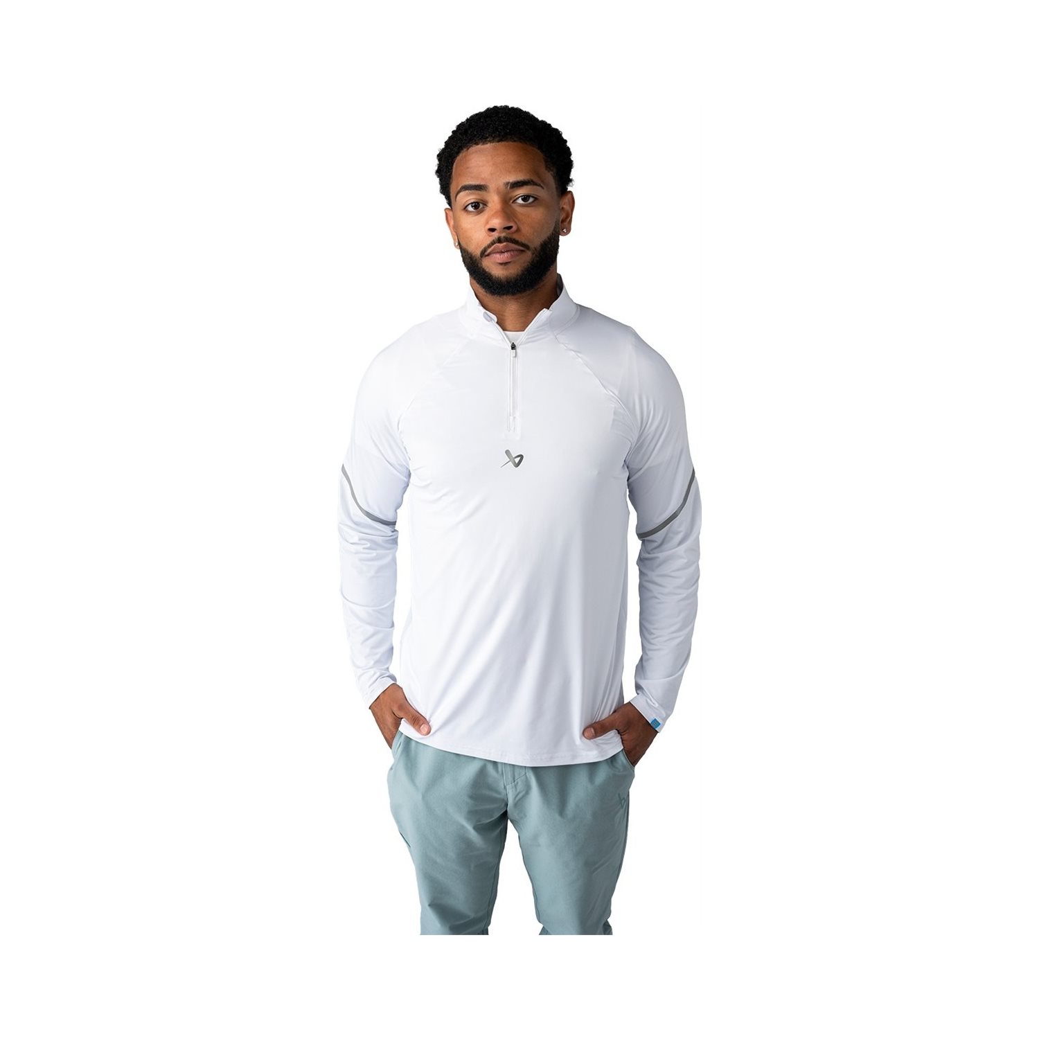 Bauer Tröja Golf Lightweight Knit 1/4 Zip Sr White