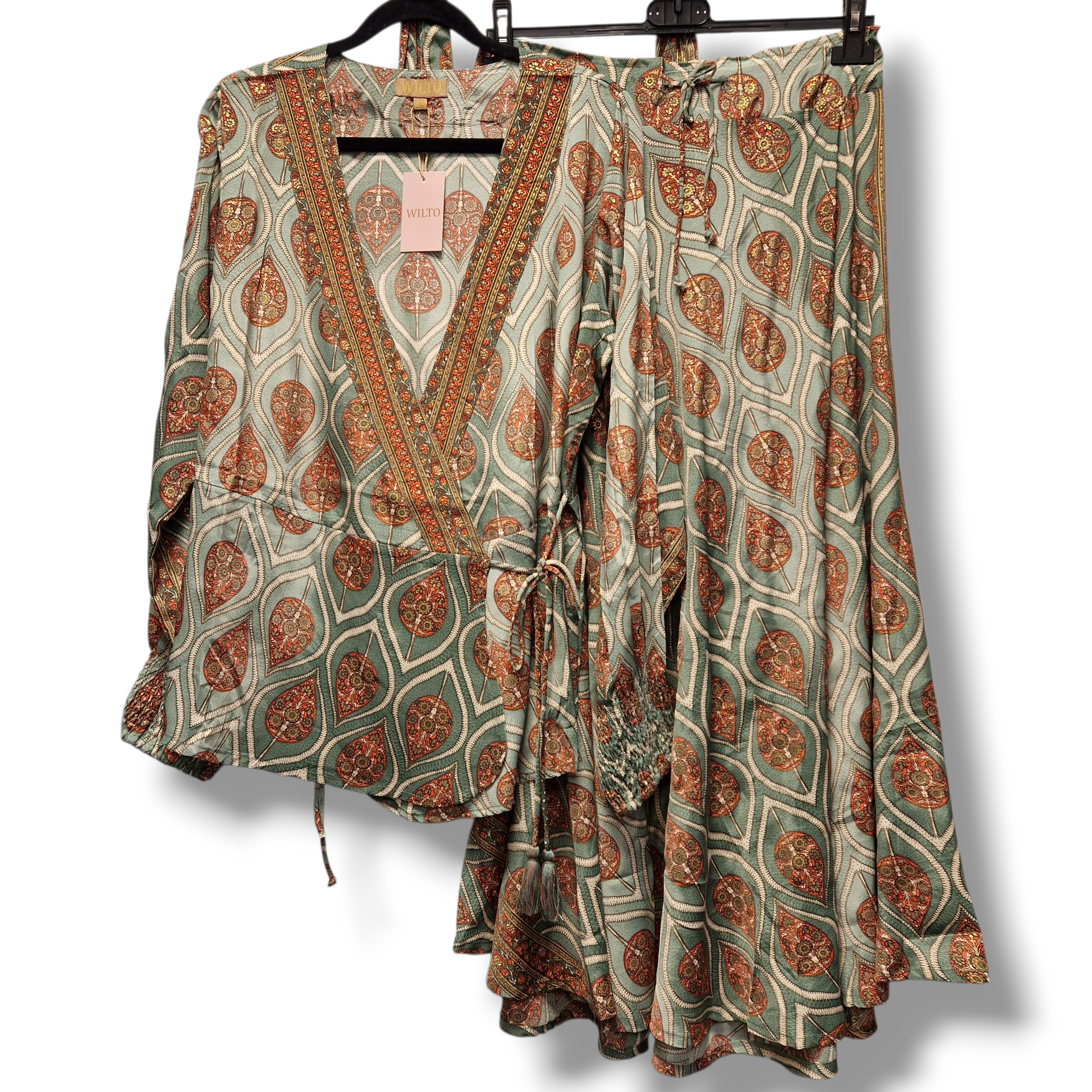 Blus India grön - 2