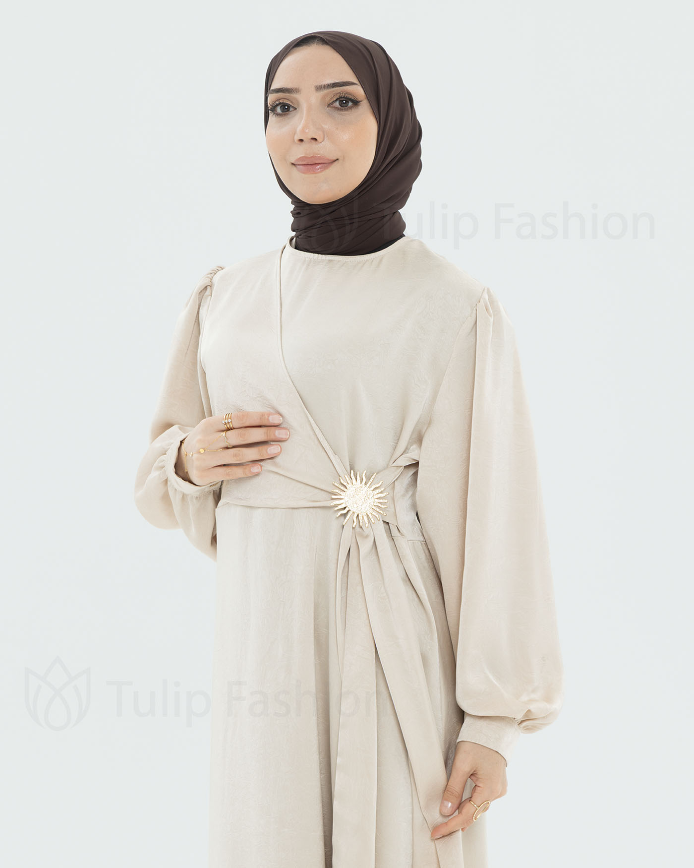 Party dress - Beige - 5