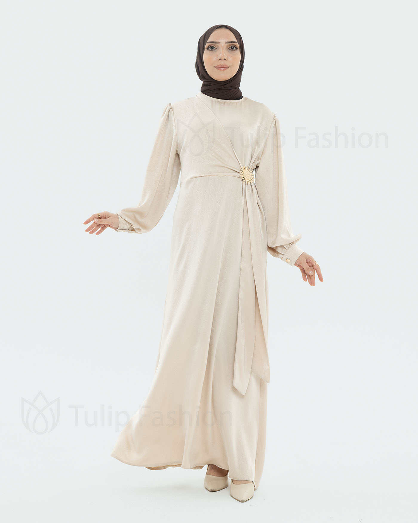 Party dress - Beige - 3