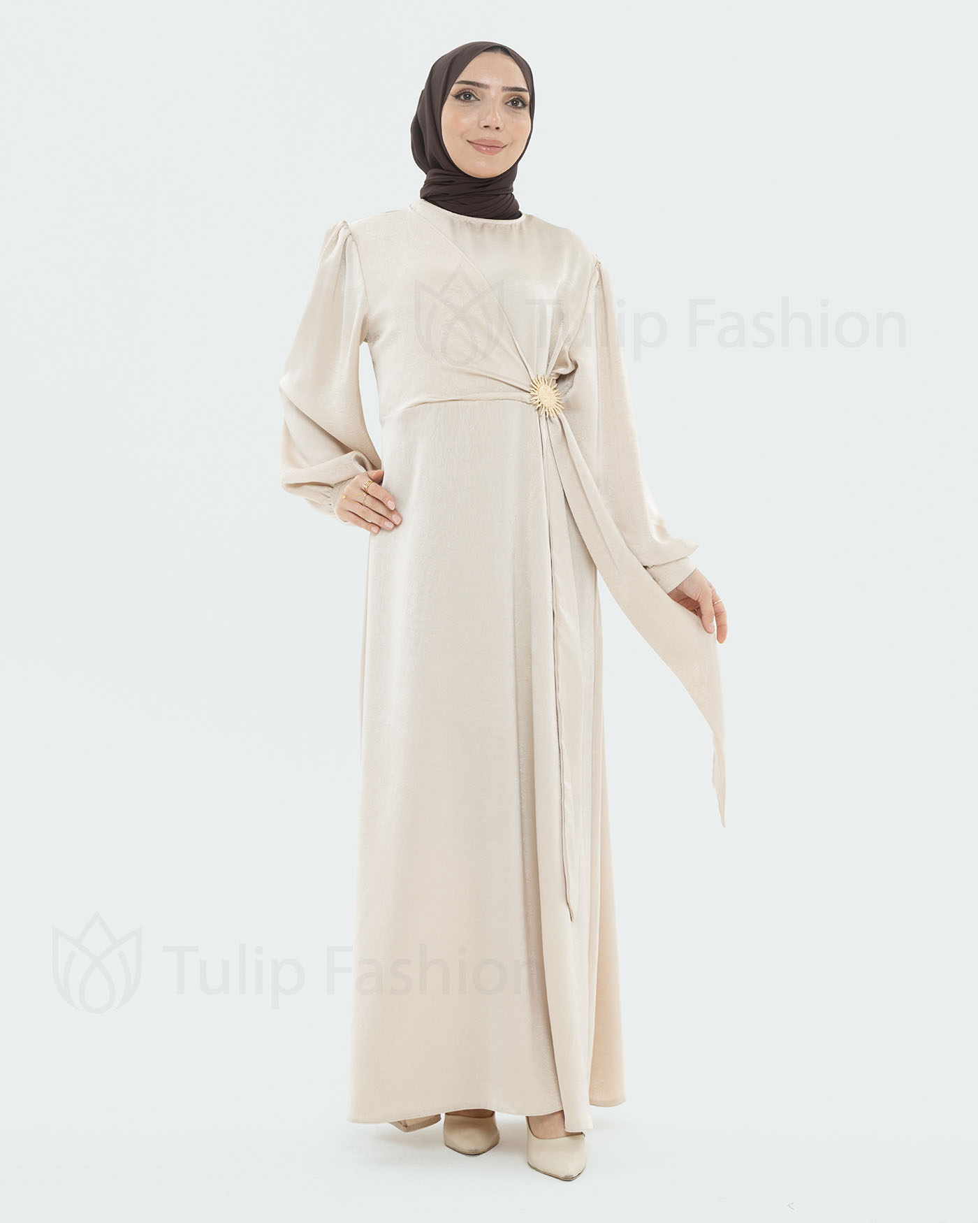 Party dress - Beige - 7