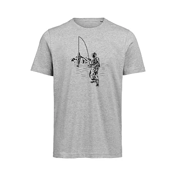 T-shirt Fiske Unisex Gråmelerad