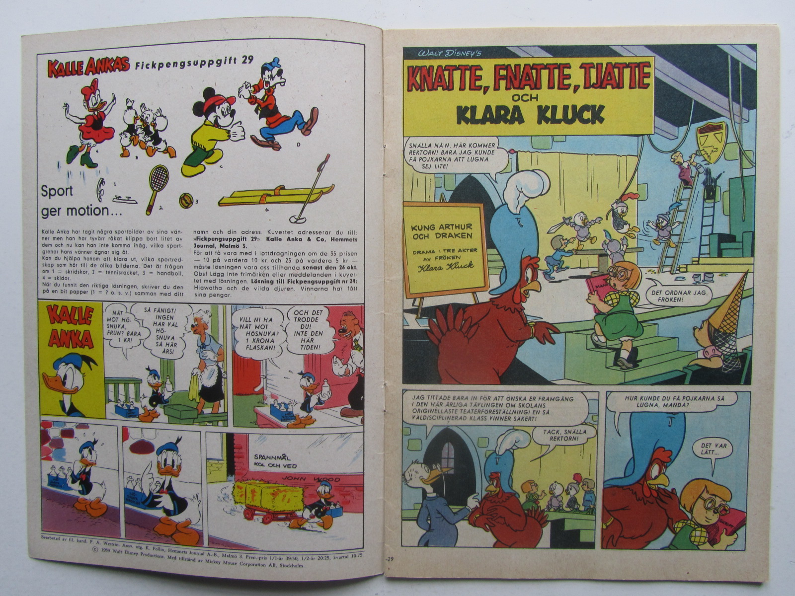 Kalle Anka 1959 29 Vg - 3