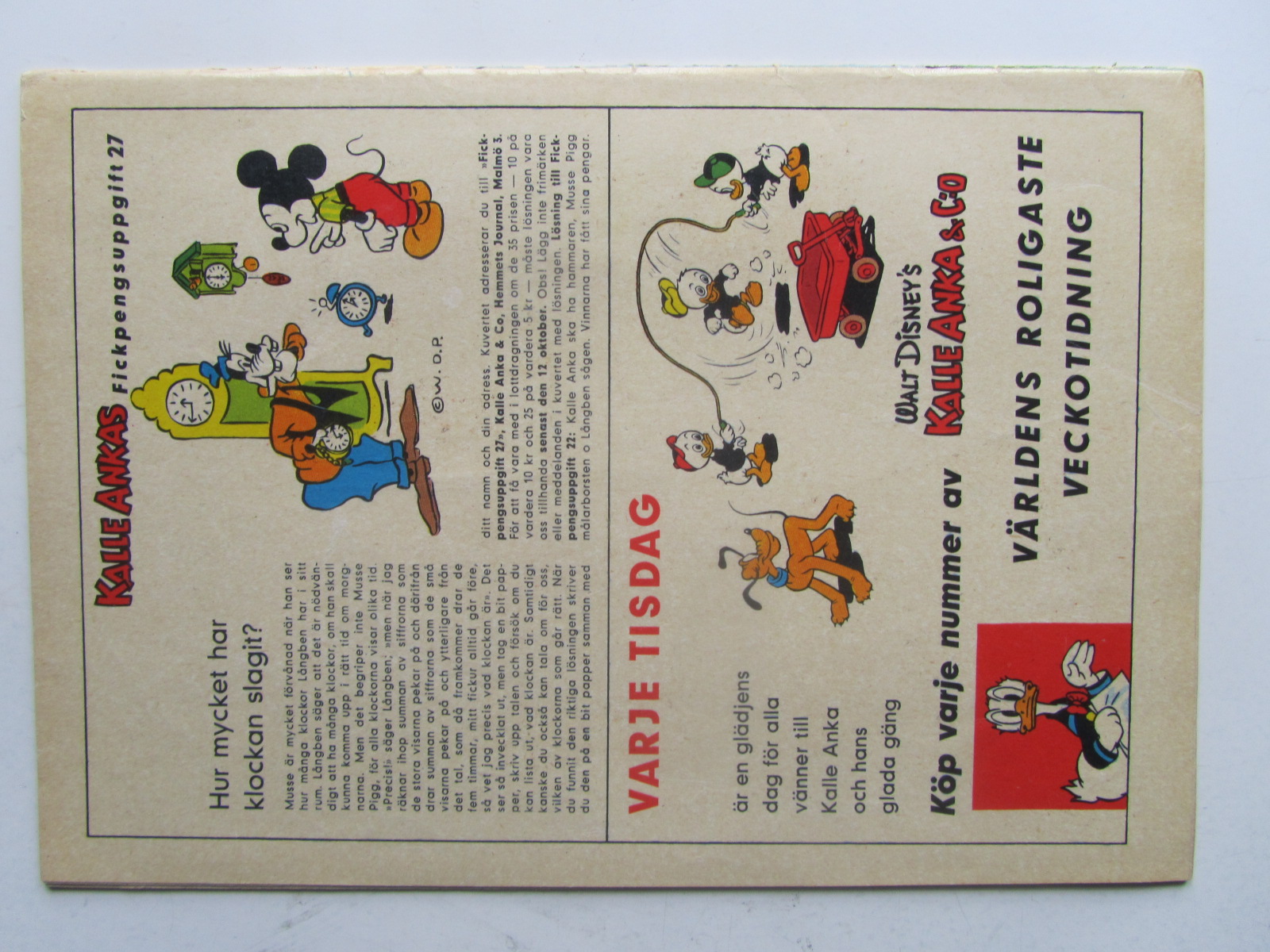 Kalle Anka 1959 27 Vg+ - 2