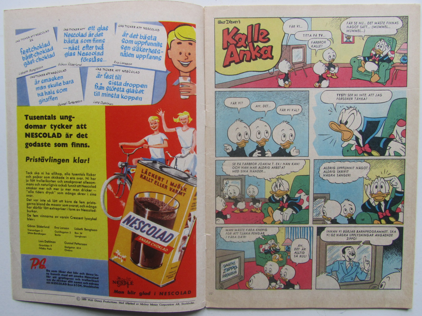 Kalle Anka 1959 22 Vg(+) - 3