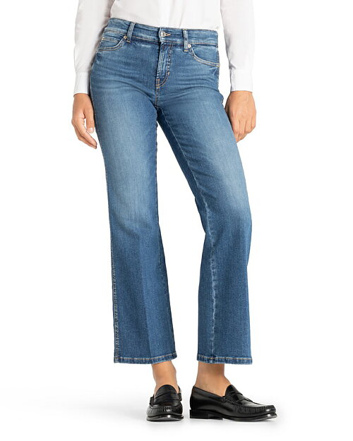 Jeans Francesca bootcut ankel mellanblå denim