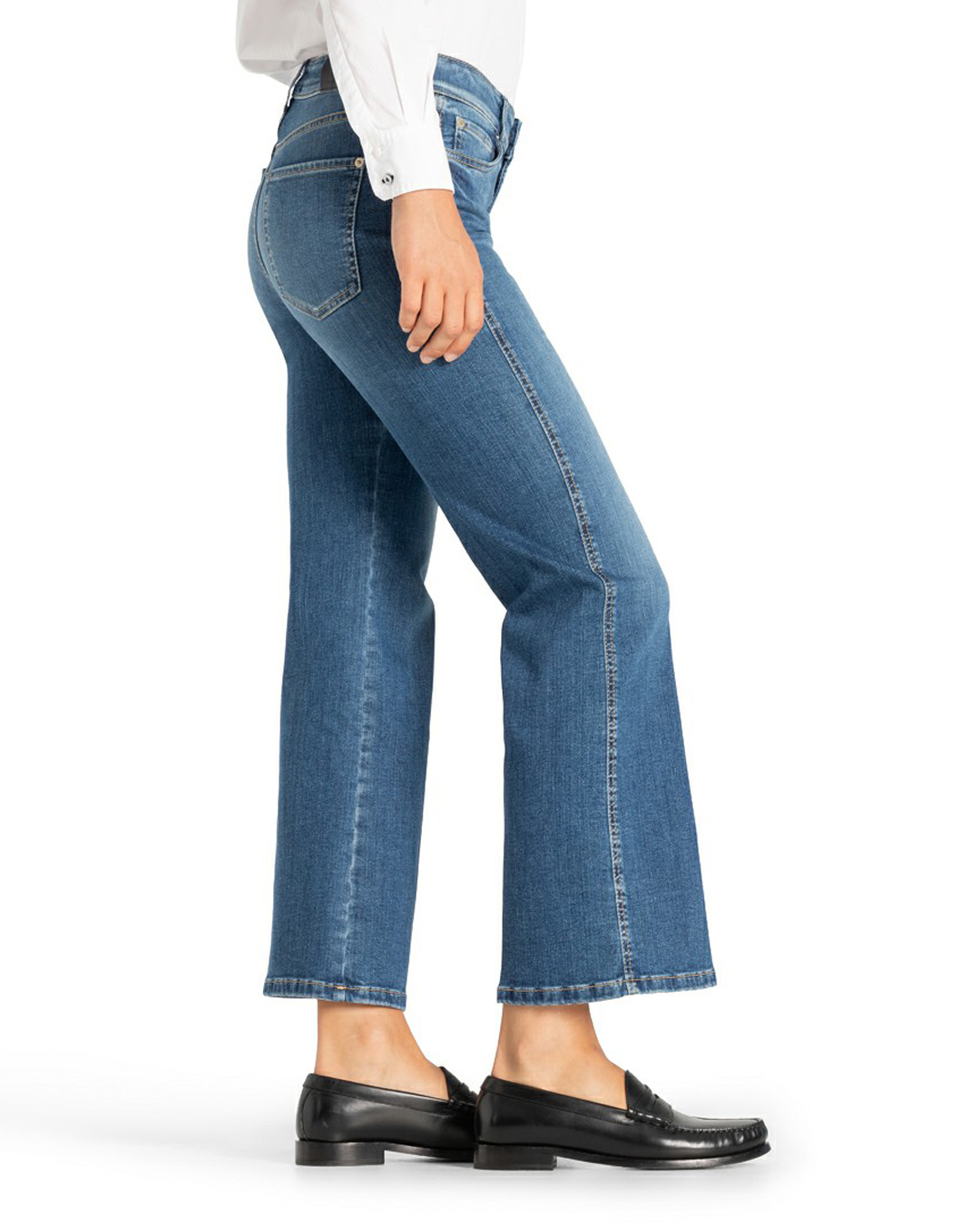 Jeans Francesca bootcut ankel mellanblå denim - 3
