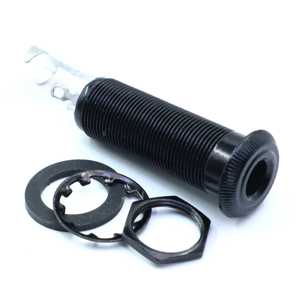 Panel Mount 1/4" TRS Barrel Jack (Black) - 2