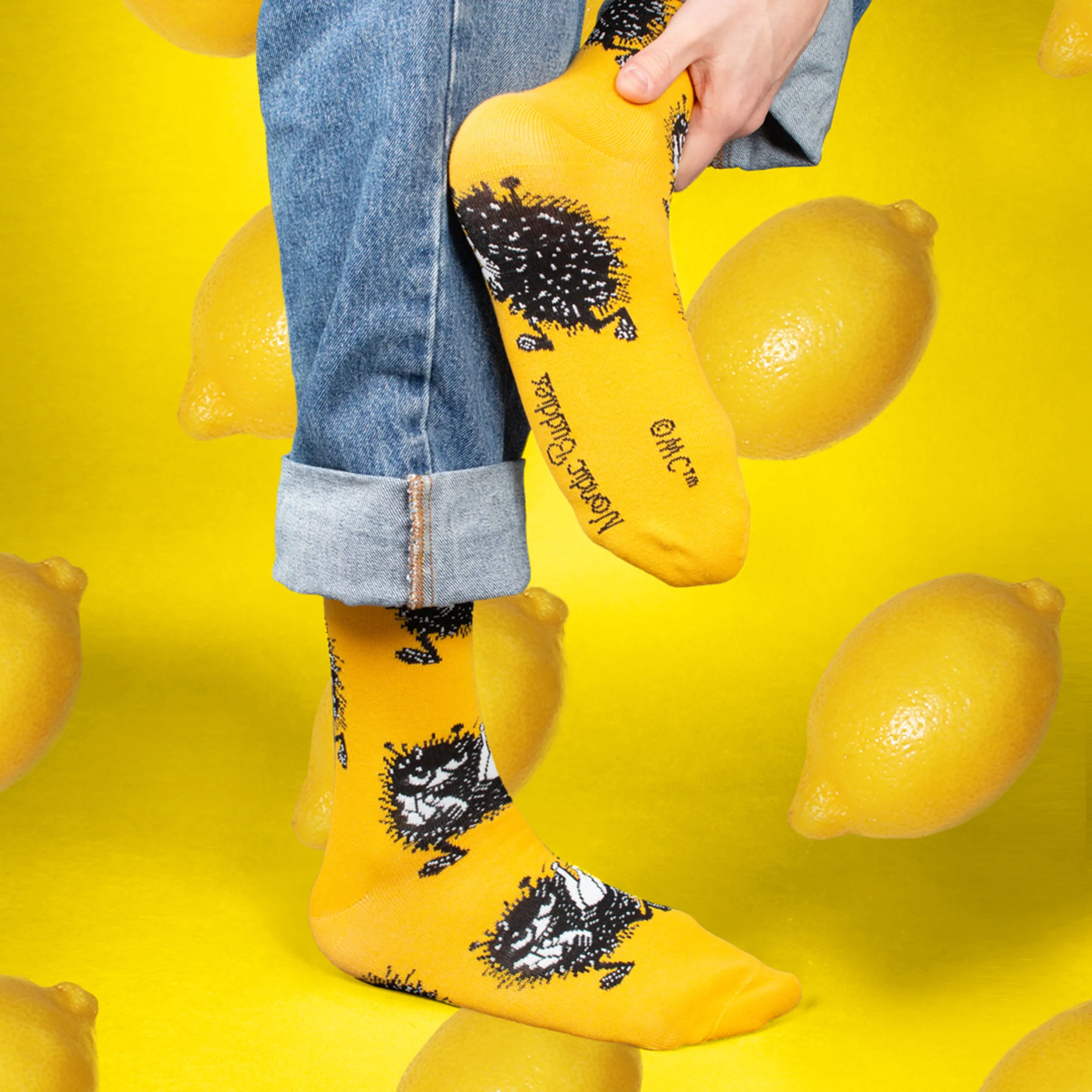 Mumin strumpor 40-45 - Stinky Flykt, gul - 3