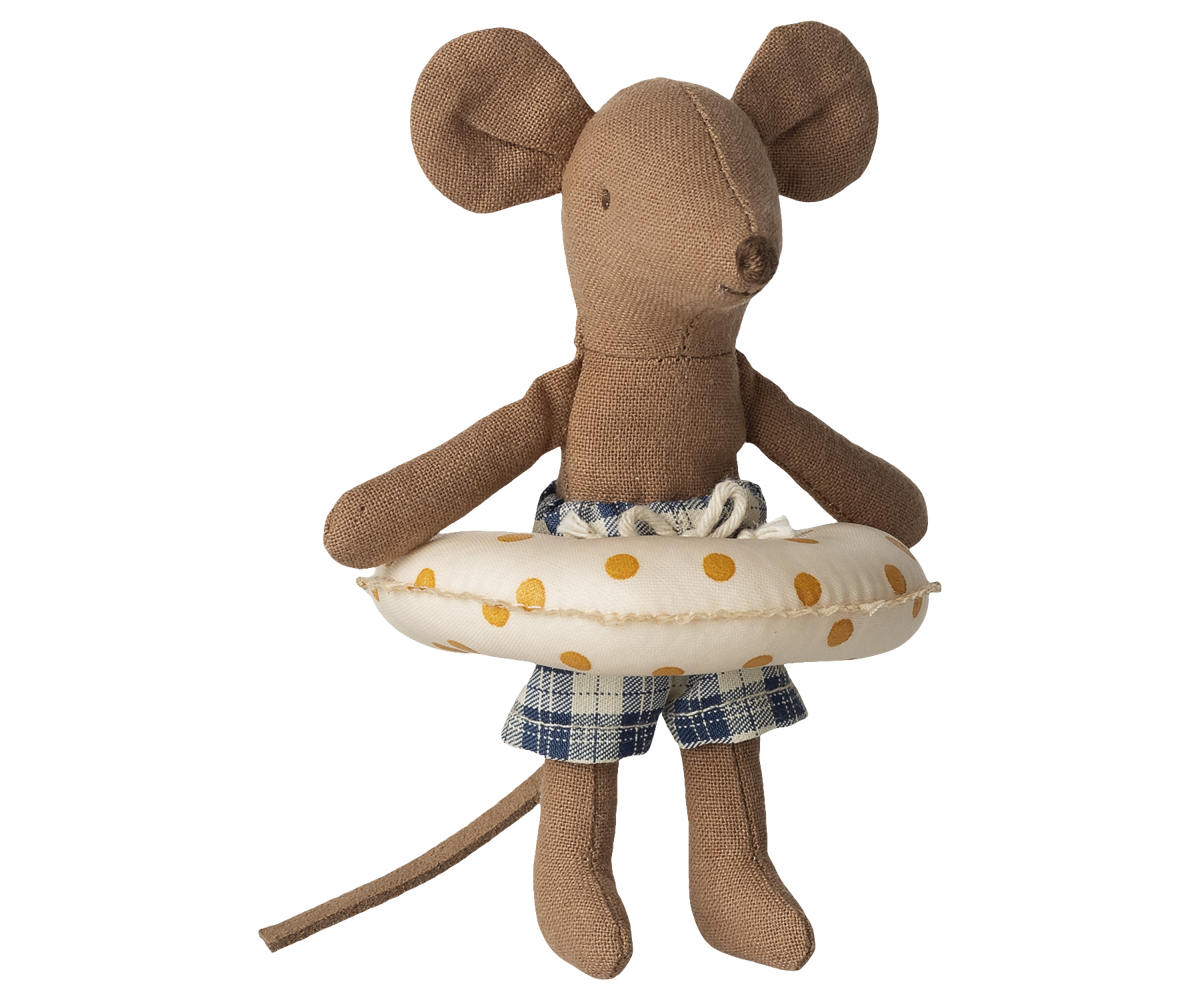 Maileg - BEACH MOUSE m/badring - Little Brother