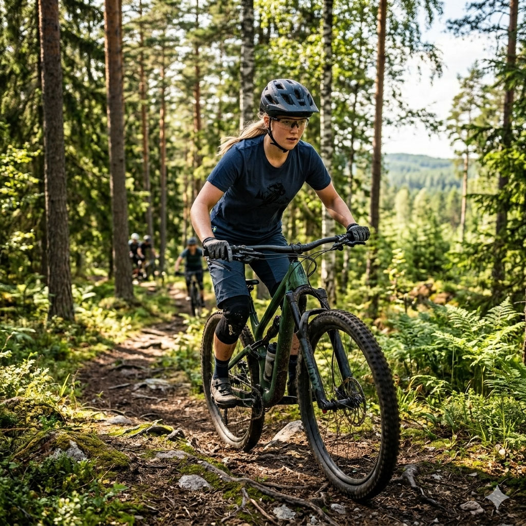 T-shirt MTB Unisex Navy - 3