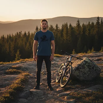 T-shirt MTB Unisex Navy