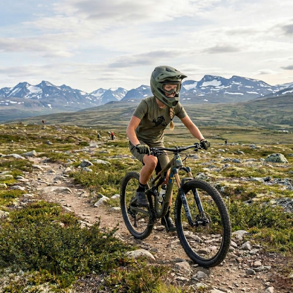 T-shirt MTB Unisex Grön - 4
