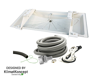 Drypbakke med varmekabel, 850 × 400 mm + isoleringssæt 2 m