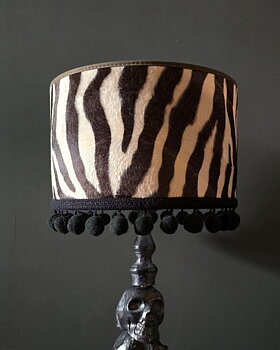 Lampskärm Bollfrans  25 - Zebra/Svart