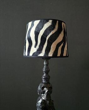 Lampskärm - Svart Zebra 20cm