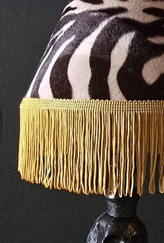 Lampskärm Frans 25 - Classic Zebra Brun/beige - Guldgul Frans