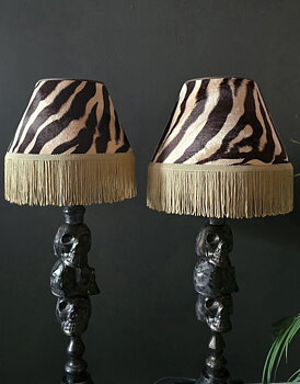 Lampskärm Frans 22 - Classic Zebra Brun/beige - Champagne Frans