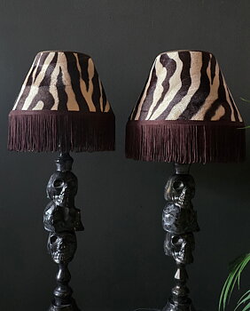Lampskärm Frans 22 - Classic Zebra Brun/beige - Mörkbrun Frans