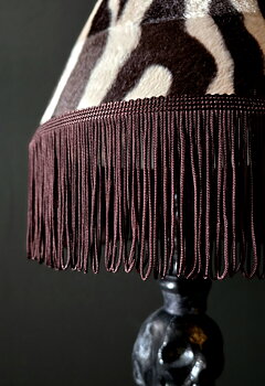 Lampskärm Frans 25 - Classic Zebra Brun/beige - Mörkbrun Frans