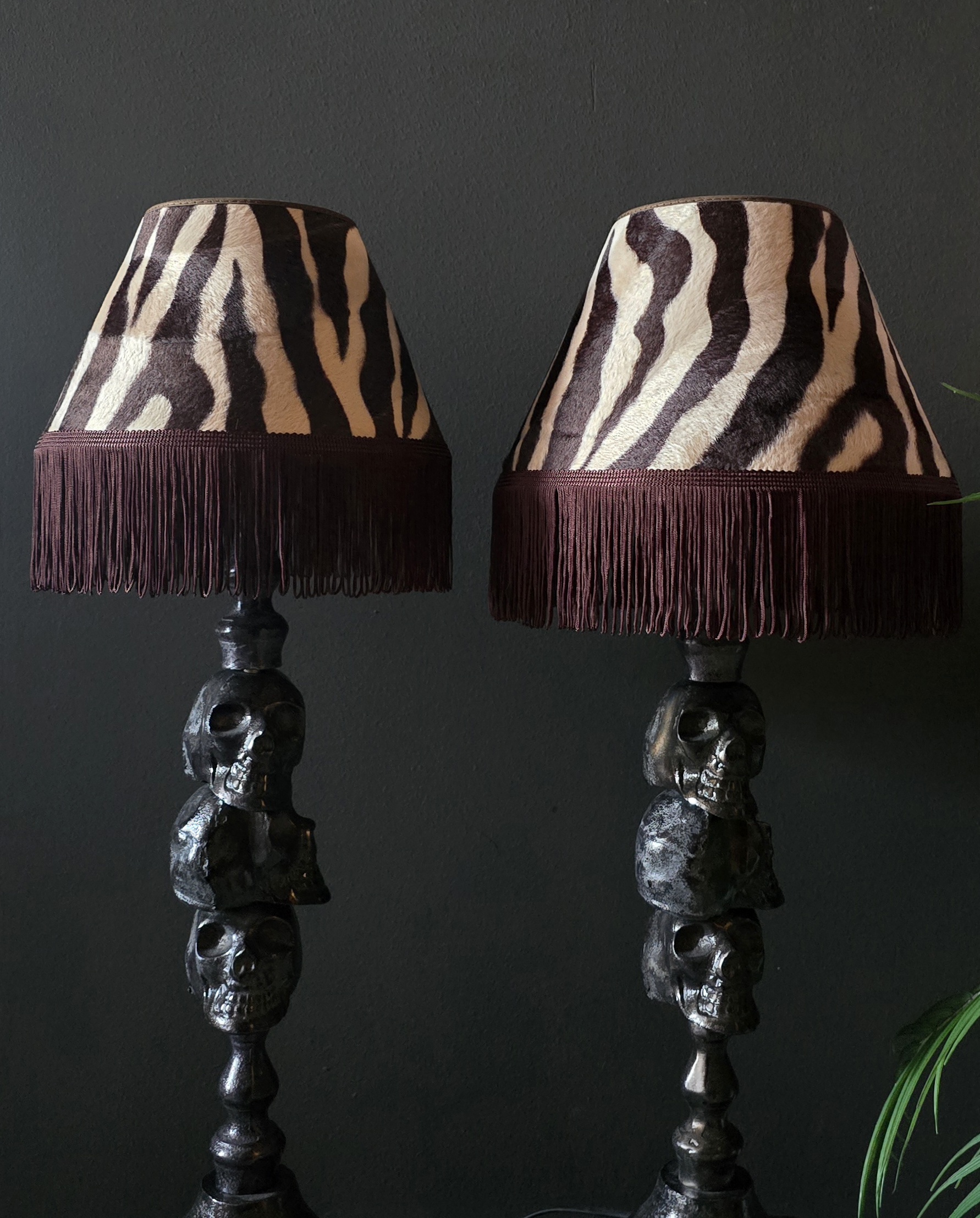 Lampskärm Frans 25 - Classic Zebra Brun/beige - Mörkbrun Frans