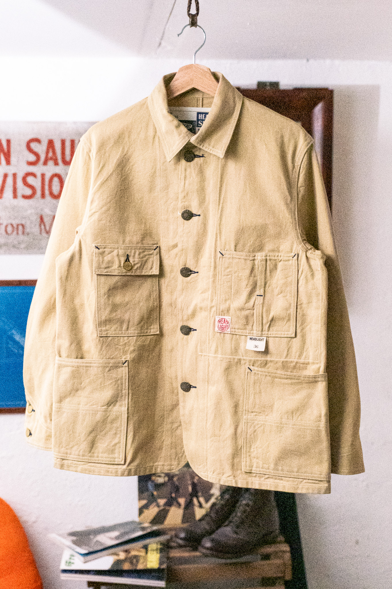 Sugar Cane - Headlight 10oz Random HBT Work Coat