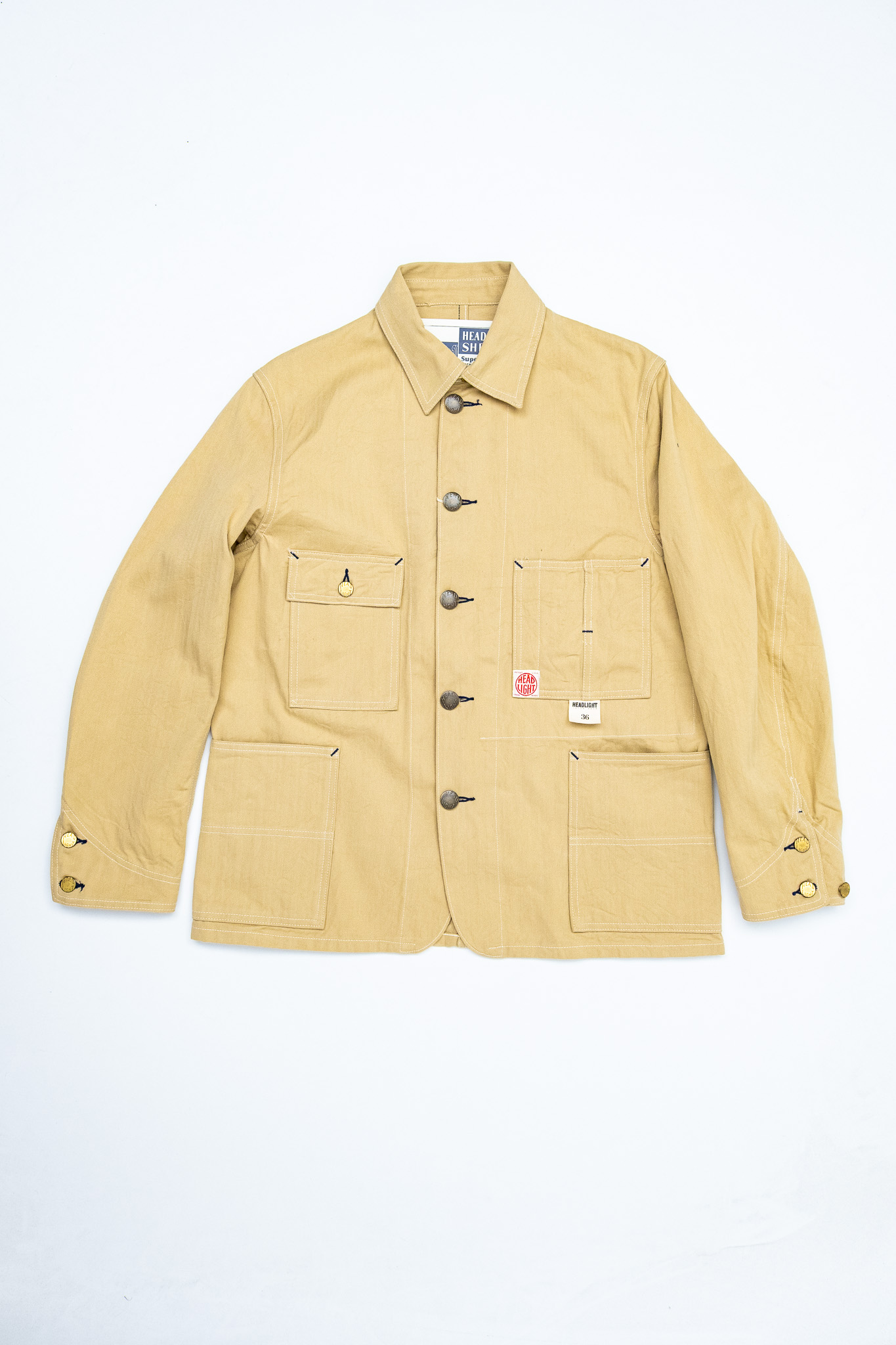Sugar Cane - Headlight 10oz Random HBT Work Coat - 2