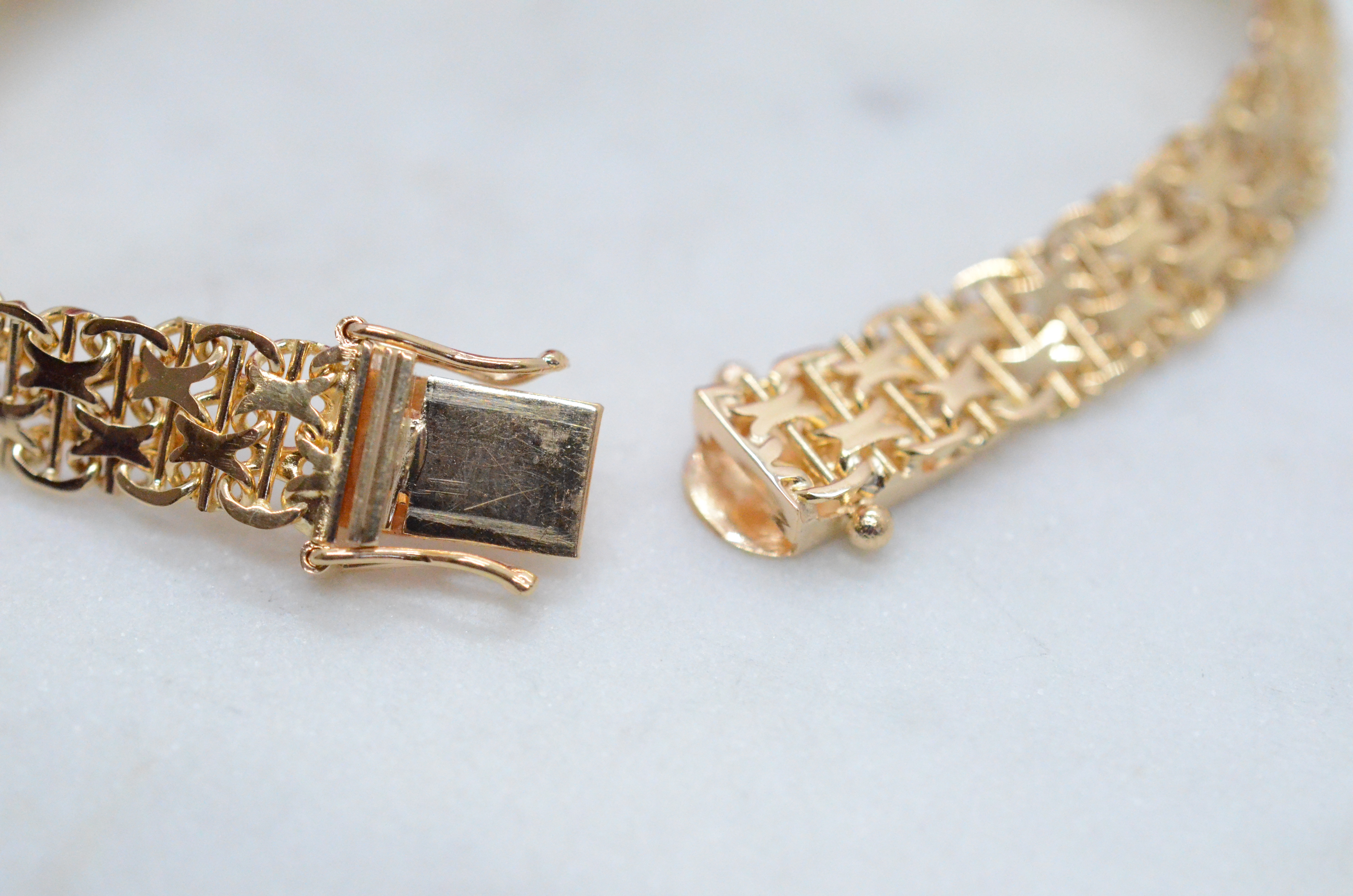 Vintage 18k bracelet x-link with rod, 1968 - 5