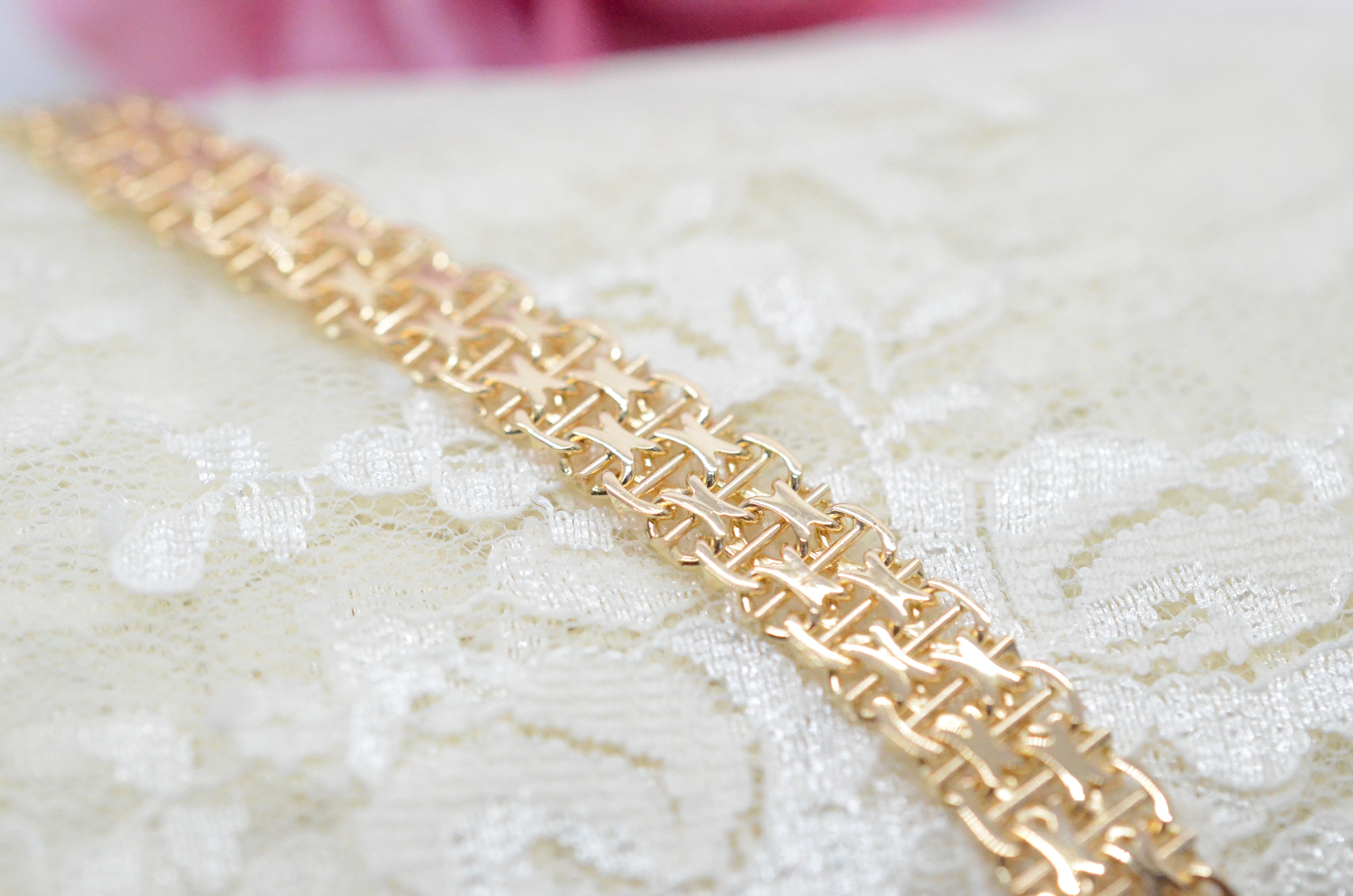 Vintage 18k bracelet x-link with rod, 1968 - 2