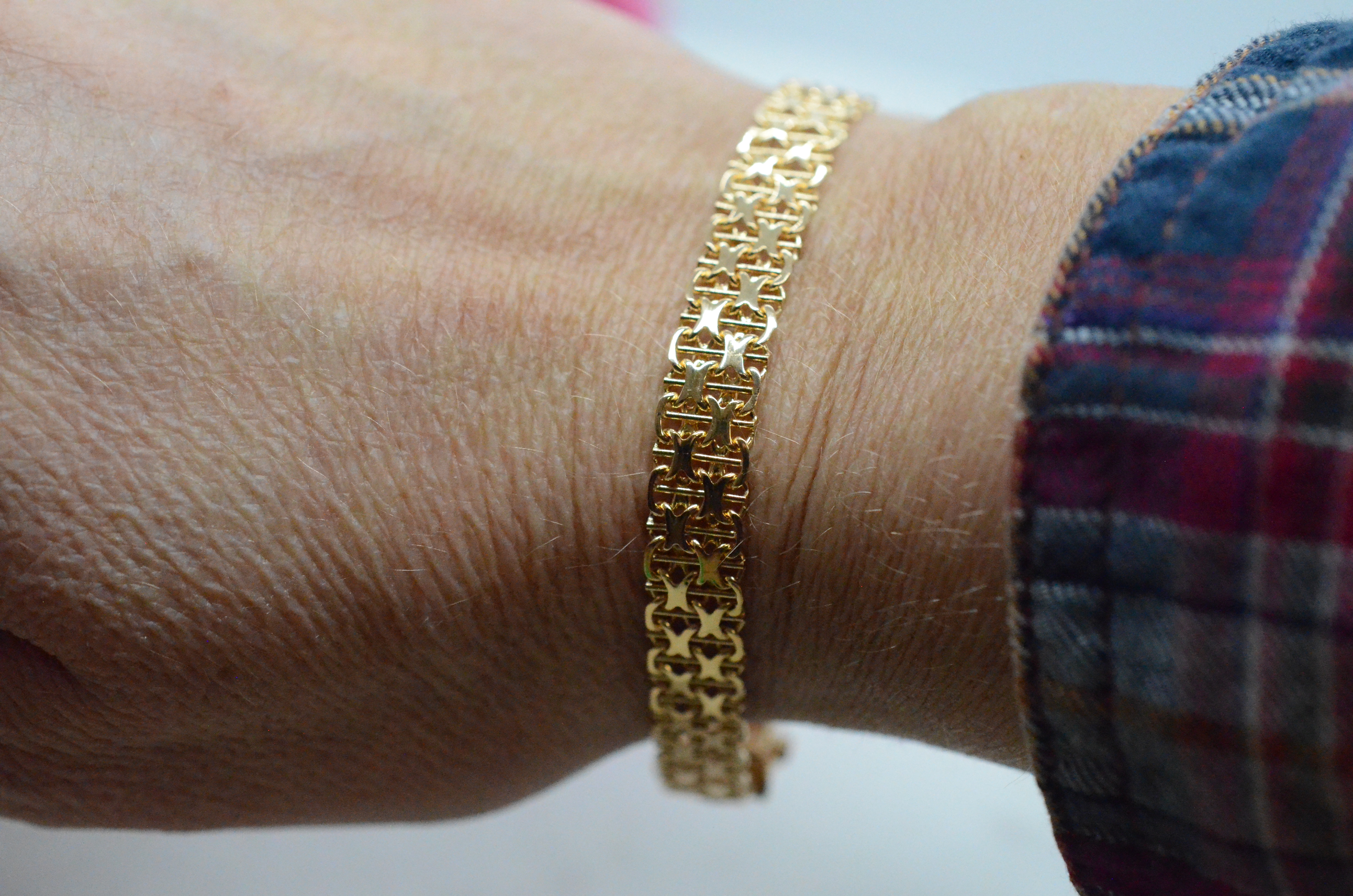 Vintage 18k bracelet x-link with rod, 1968 - 7