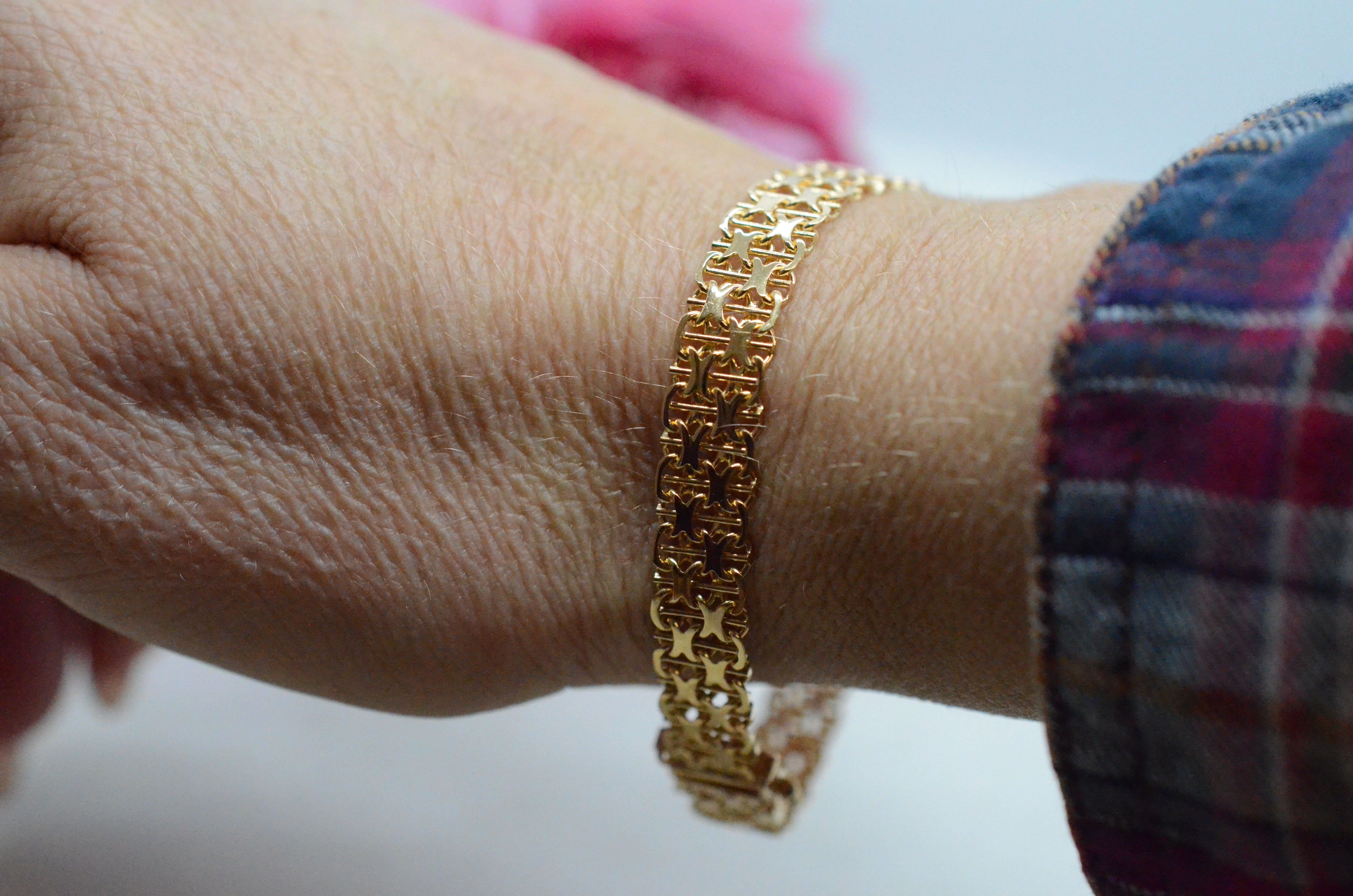 Vintage 18k bracelet x-link with rod, 1968 - 6